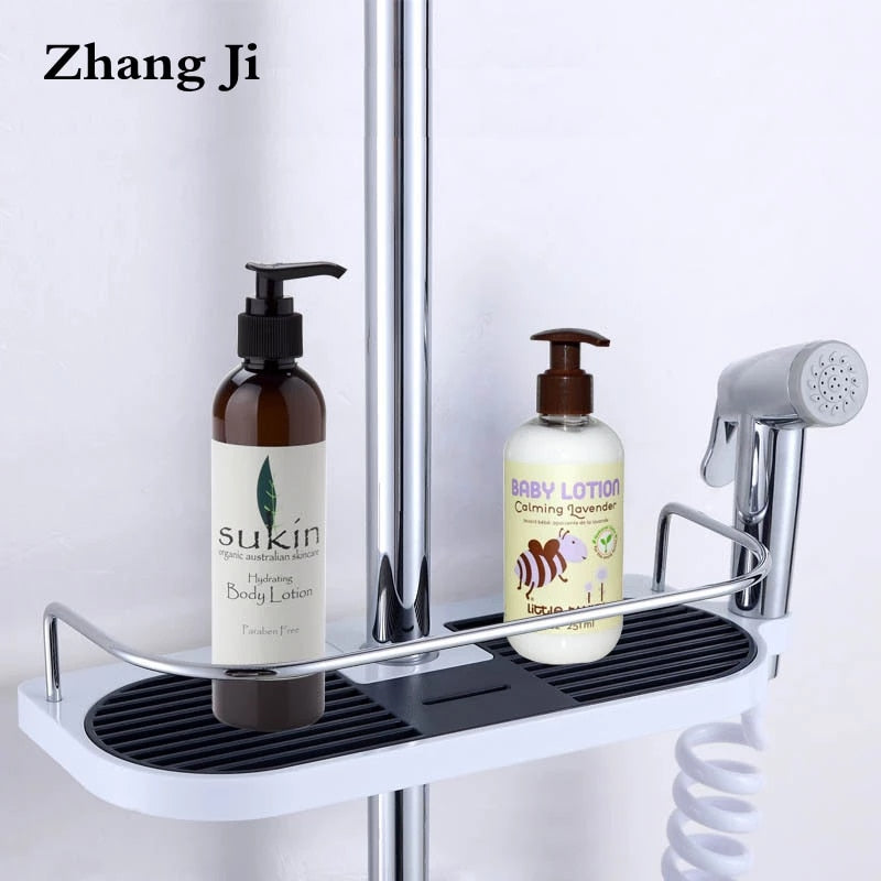 Bathroom Shelf Shampoo Storage Rack Holder Kitchen Punch Corner Frame Shower  Shelf with Suction Cup Bathroom Accessories