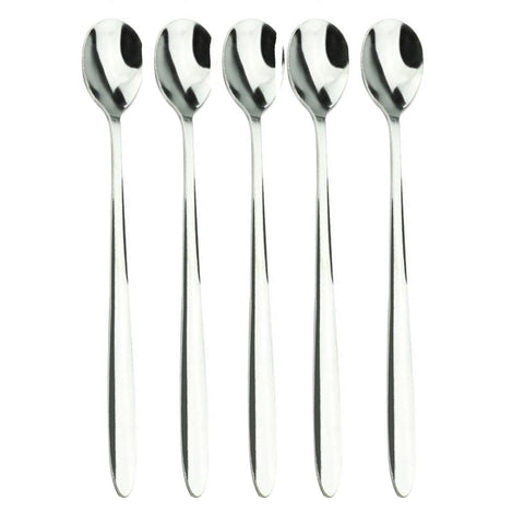 5Pcs Stainless Steel Coffee Tea Dessert Food Cream Spoons Set