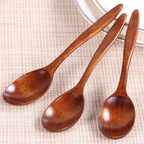 Wooden Spoon Home Flatware Porridge Bowl Chinese bamboom Dinner Spoon Japanese Soup Spoon for Home Restaurant Dinner Tableware