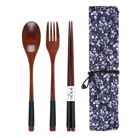 Chinese Chopsticks Tableware Wooden  Cutlery Sets