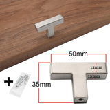 RUNBAZEF Drawer Knobs And Handles For Furniture Handle Stainless Steel Door Pull Kitchen Wardrobe Knob Square Cupboard Handle