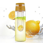 800 ML Portable fruit Infusing Infuser Water bottle Sports Lemon Juice Bottle Flip Lid