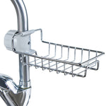 Kitchen Stainless Steel Sink Drain Rack Sponge Storage Faucet Holder