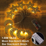 Ramadan Decorations Moon Star Led String Lights EID Mubarak Decor