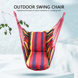 Portable Hammock Chair Hanging Rope Chair Swing Chair Seat with Pillows