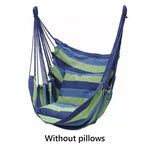 Portable Hammock Chair Hanging Rope Chair Swing Chair Seat with Pillows