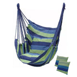 Portable Hammock Chair Hanging Rope Chair Swing Chair Seat with Pillows