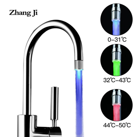 Zhang Ji LED Temperature Sensitive 3-Color Light-up Faucet