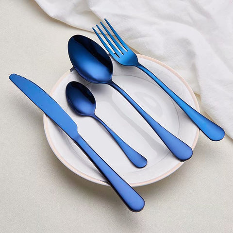 Spklifey Cutlery Stainless Steel Cutlery Fork Spoon Knife Set Tableware Dinnerware Set Knife Fork Spoon Wedding Silverware Set