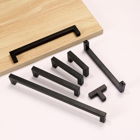 3-15Inch Black Cabinet Handles Stainless Steel