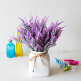 1 Bundle Artificial Flowers Romantic Provence Lavender Plastic Wedding Decorative Vase