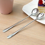 6PCS Tea Spoons Long Handle Ice Cream Dessert Sundae Spoons