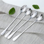 6PCS Tea Spoons Long Handle Ice Cream Dessert Sundae Spoons