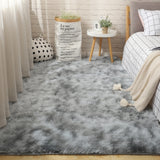 Fluffy Tie Dye Carpets For Bedroom Decor Modern