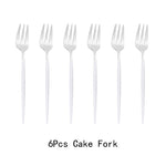6Pcs/Set Gold Fork Set Tea Cake Snack Fork