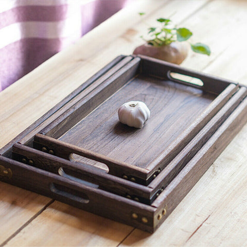 1 Piece Retro Wooden Pallet Rectangular Storage Trays