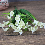 New beautiful 25 heads/bouquet mini artificial calla with leaf plastic