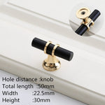 KK&FING Modern Zinc Alloy Black Gold Door Handles Kitchen Cabinet Handles Solid Drawer Knobs Fashion Furniture Handle Hardware