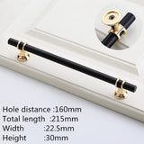 KK&FING Modern Zinc Alloy Black Gold Door Handles Kitchen Cabinet Handles Solid Drawer Knobs Fashion Furniture Handle Hardware