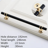 KK&FING Modern Zinc Alloy Black Gold Door Handles Kitchen Cabinet Handles Solid Drawer Knobs Fashion Furniture Handle Hardware