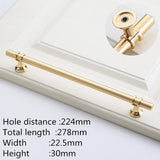 KK&FING Modern Zinc Alloy Black Gold Door Handles Kitchen Cabinet Handles Solid Drawer Knobs Fashion Furniture Handle Hardware