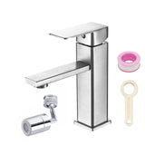 SOGANRE Basin Sink Bathroom Faucet Deck Mounted Hot Cold Water