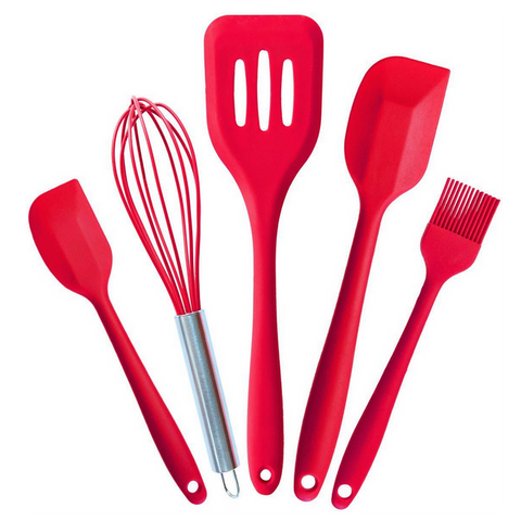 Silicone Cookware Set Scraper 5-Piece Baking Tool Set Cookware Spatula Spatula Kitchen Utensil Baking Waare Set