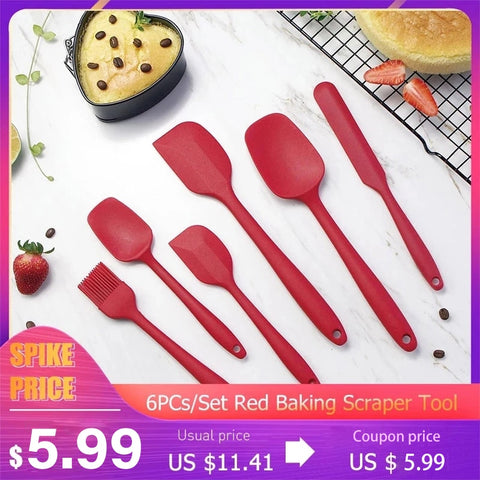 6PCs Heat Resistant Silicone Cookware Set Nonstick Cooking Tools