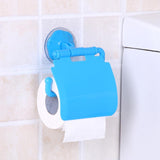 Wall Mounted Sucker Toilet Paper Holder Shelf Tissue Rack Plastic Toilet Roll Paper Tray Paper Towel Rack Bathroom Organizer