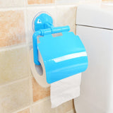 Wall Mounted Sucker Toilet Paper Holder Shelf Tissue Rack Plastic Toilet Roll Paper Tray Paper Towel Rack Bathroom Organizer