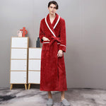 Microfiber Thicker Flannel Bathrobe Bath Towel Bathroom Wedding Gift Keep Warm Nightgown Home Wear Audlts Bathrobe Bath Towel