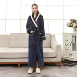 Microfiber Thicker Flannel Bathrobe Bath Towel Bathroom Wedding Gift Keep Warm Nightgown Home Wear Audlts Bathrobe Bath Towel