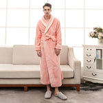 Microfiber Thicker Flannel Bathrobe Bath Towel Bathroom Wedding Gift Keep Warm Nightgown Home Wear Audlts Bathrobe Bath Towel