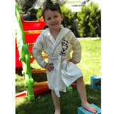 Baby Child Age White Bathrobe Set Cotton