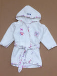 Baby Child Age White Bathrobe Set Cotton